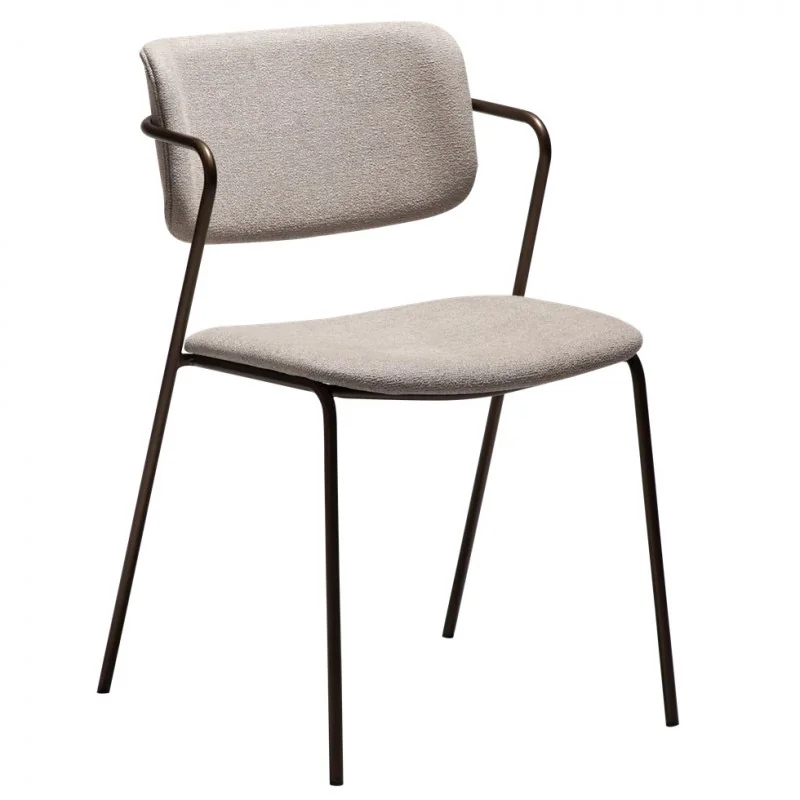 Chair Zed with boucle fabric by Steffensen & Würtz 53 x 55 x 81cm