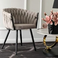 Chair with arms Larissa black frame with your's choice fabric 63x55x80