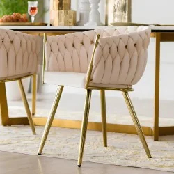 Chair with arms Larissa gold frame with your's choice fabric 63x55x80