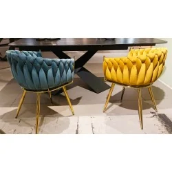 Chair with arms Larissa gold frame with your's choice fabric 63x55x80