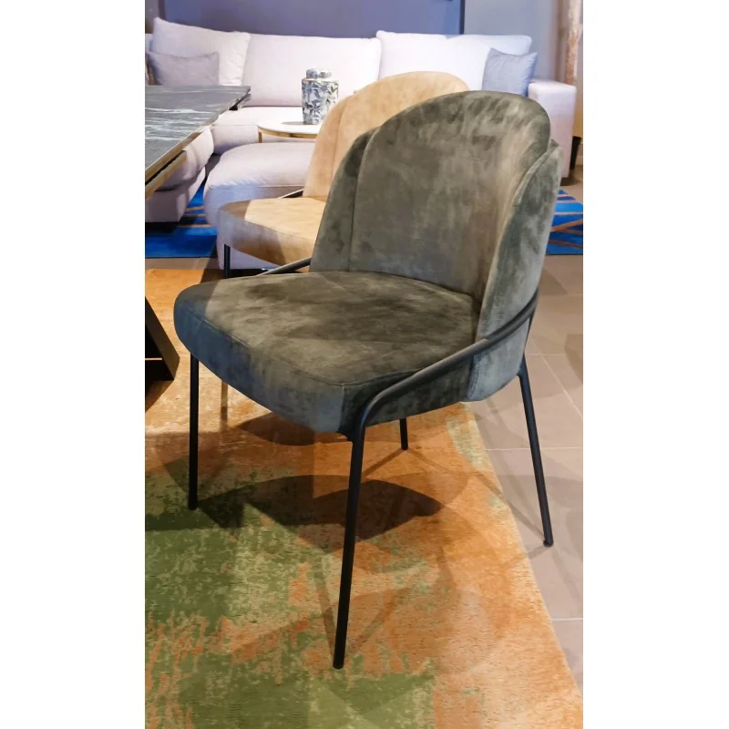 Chair Aster black frame with fabric of your choice 56 x 52 x 82cm