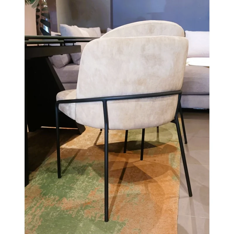 Chair Aster black frame with fabric of your choice 56 x 52 x 82cm