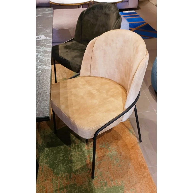 Chair Aster black frame with fabric of your choice 56 x 52 x 82cm