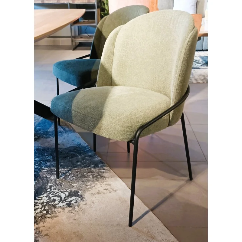 Chair Aster black frame with fabric of your choice 56 x 52 x 82cm