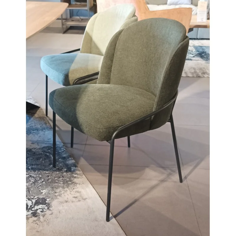 Chair Aster black frame with fabric of your choice 56 x 52 x 82cm
