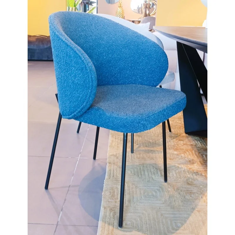 Chair wirh arms Altura black frame with your's choice fabric 62x58x82