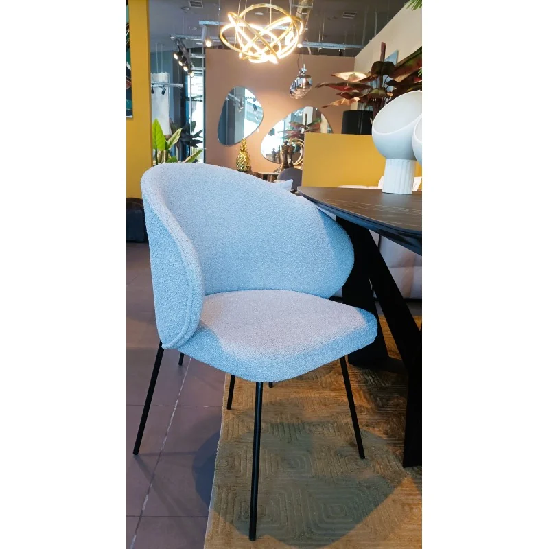 Chair wirh arms Altura black frame with your's choice fabric 62x58x82