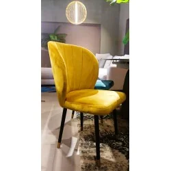Chair Rino with fabric of your choice & solid wooden legs 52x56x87cm