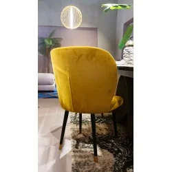 Chair Rino with fabric of your choice & solid wooden legs 52x56x87cm