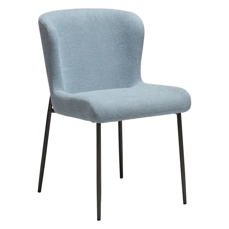 Chair Glam Brass Frame by Sanne Protin with boucle fabric 50x61x81cm