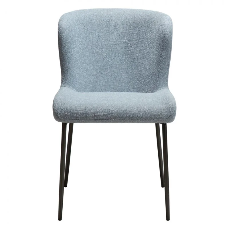 Chair Glam Brass Frame by Sanne Protin with boucle fabric 50x61x81cm