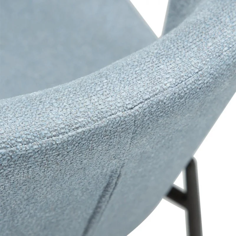 Chair Glam Brass Frame by Sanne Protin with boucle fabric 50x61x81cm