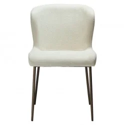 Chair Glam Brass Frame by Sanne Protin with boucle fabric 50x61x81cm