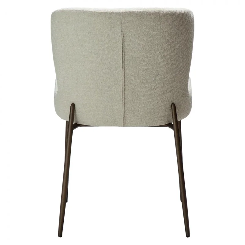 Chair Glam Brass Frame by Sanne Protin with boucle fabric 50x61x81cm