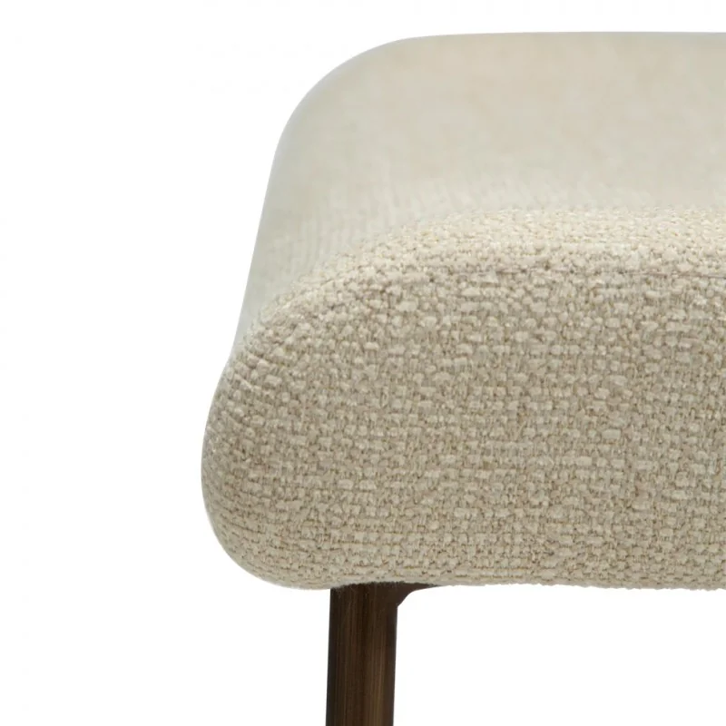 Chair Glam Brass Frame by Sanne Protin with boucle fabric 50x61x81cm
