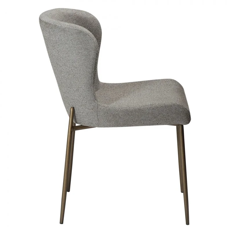Chair Glam Brass Frame by Sanne Protin with boucle fabric 50x61x81cm
