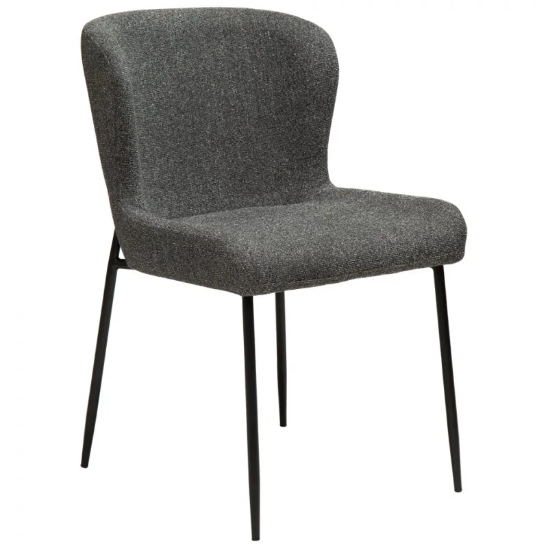 Chair Glam Black Frame by Sanne Protin with boucle fabric 50x61x81cm