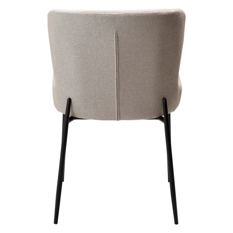 Chair Glam Black Frame by Sanne Protin with boucle fabric 50x61x81cm
