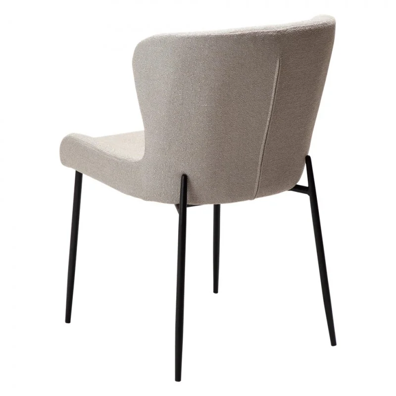 Chair Glam Black Frame by Sanne Protin with boucle fabric 50x61x81cm