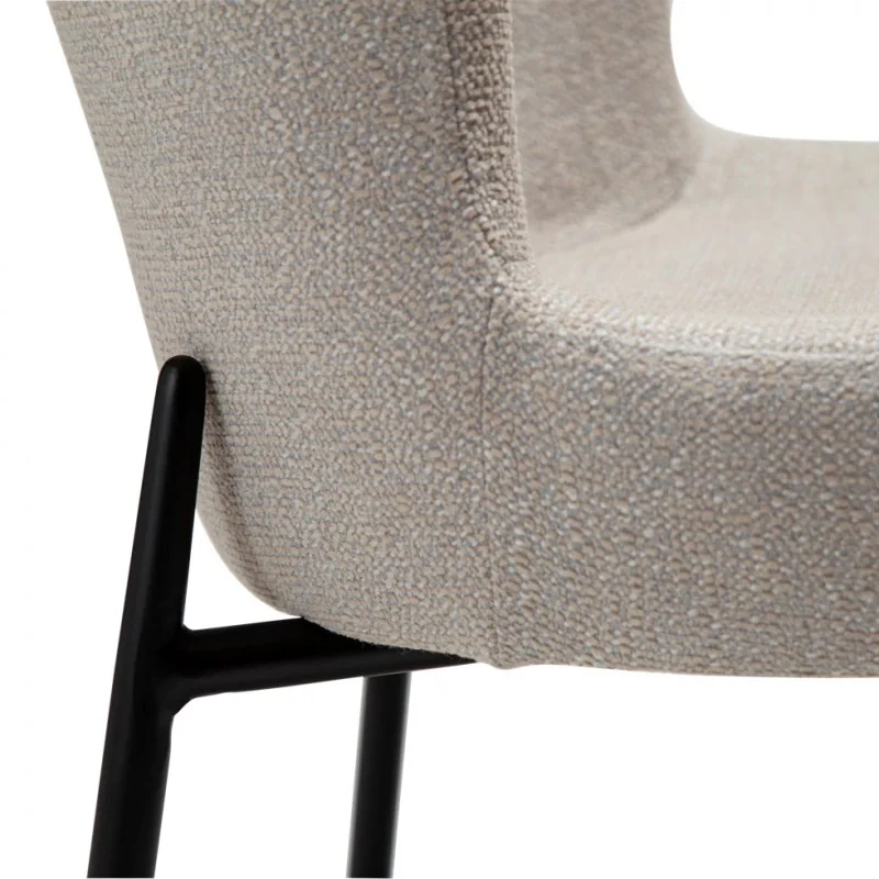 Chair Glam Black Frame by Sanne Protin with boucle fabric 50x61x81cm