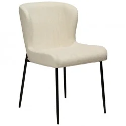 Chair Glam Black Frame by Sanne Protin with boucle fabric 50x61x81cm