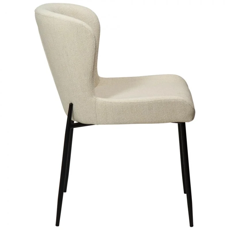Chair Glam Black Frame by Sanne Protin with boucle fabric 50x61x81cm