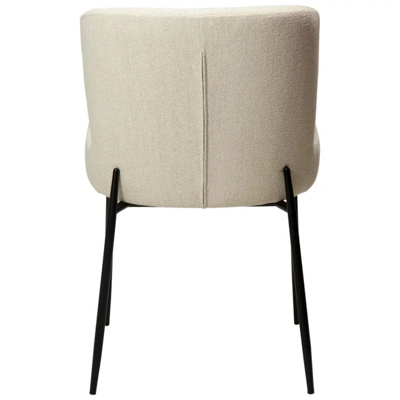 Καρέκλα Glam Black Frame by Sanne Protin με μπουκλέ ύφασμα 50x61x81cm