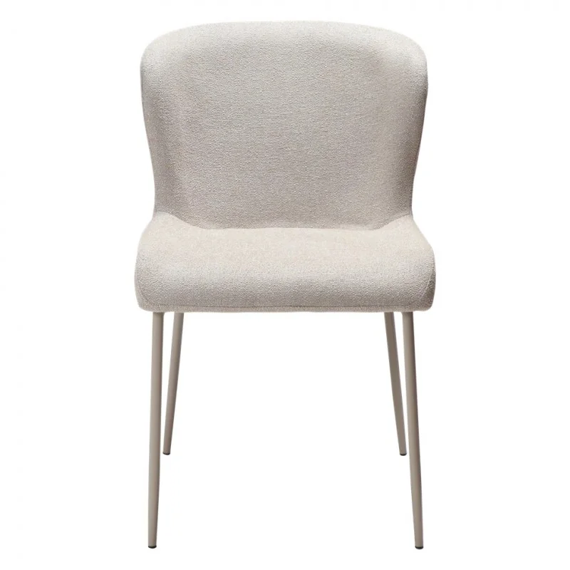 Chair Glam Greige frame by Sanne Protin with boucle fabric 50x61x81cm