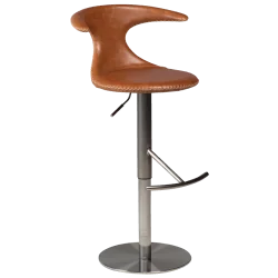 Bar stool Flair swivel with adjastable height brown genuine leather