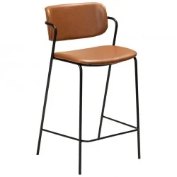 Bar stool Zed by Steffensen & Würtz of faux leather seat height 65cm