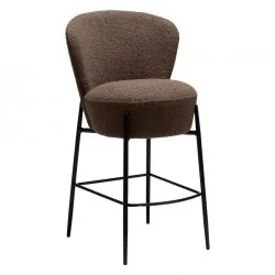 Bar stool Orbit by Amtorp design Brown boucle fabric seat height 65cm